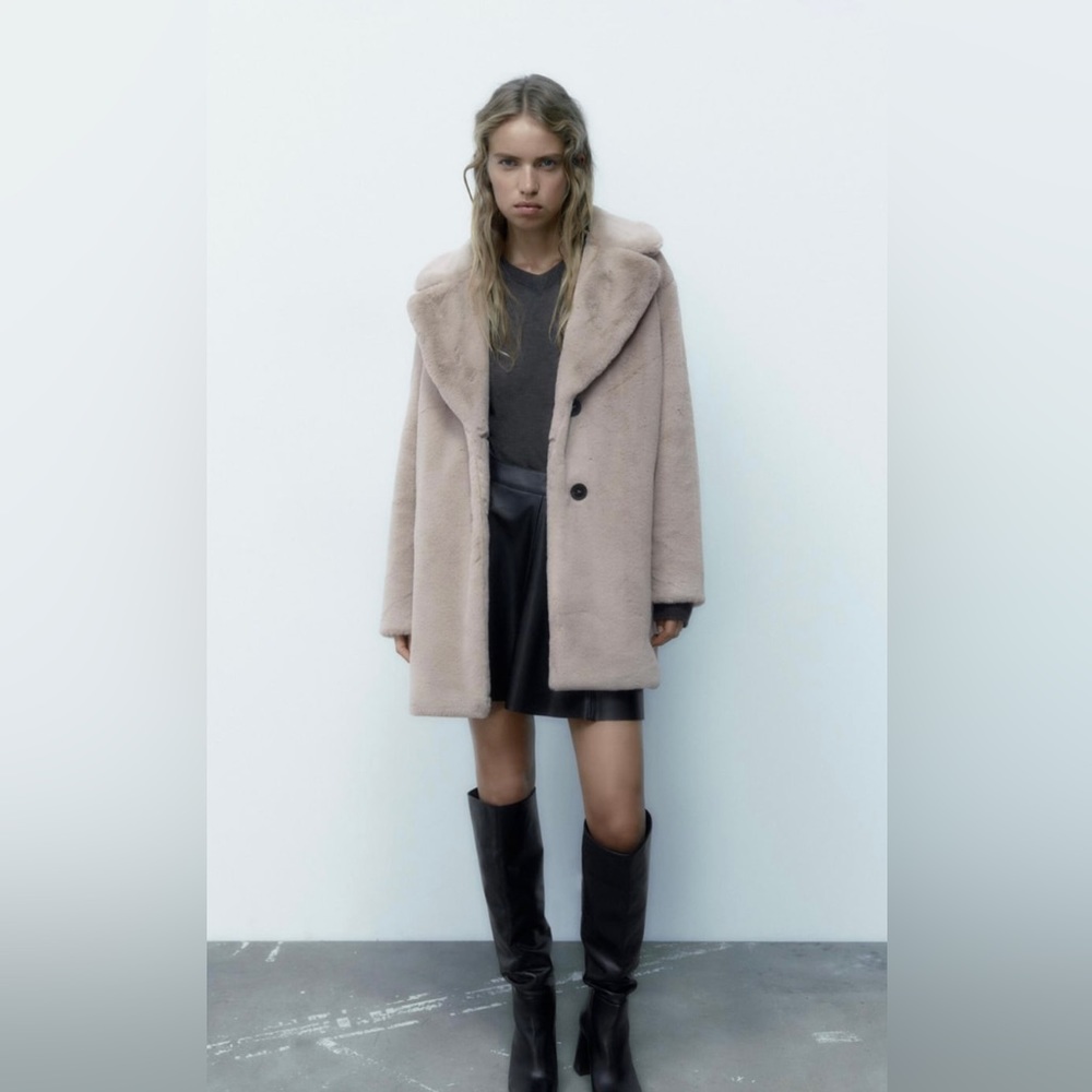 ZARA Faux Fur Coat